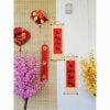 Cặp mành tre câu đối đỏ viết chữ Thư Pháp - Mành tre câu đối đỏ Decor trang trí Tết