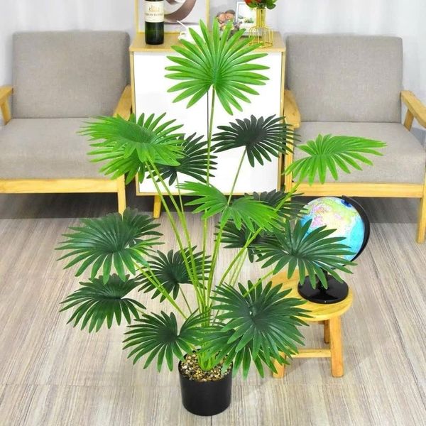 Cây Giả - Cụm cọ giả 12 lá cao cấp - Decor Trang trí nhà cửa