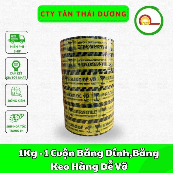 1Kg - 1 Cuộn Băng Dính,Băng Keo Hàng Dễ Vỡ Giá Rẻ a05