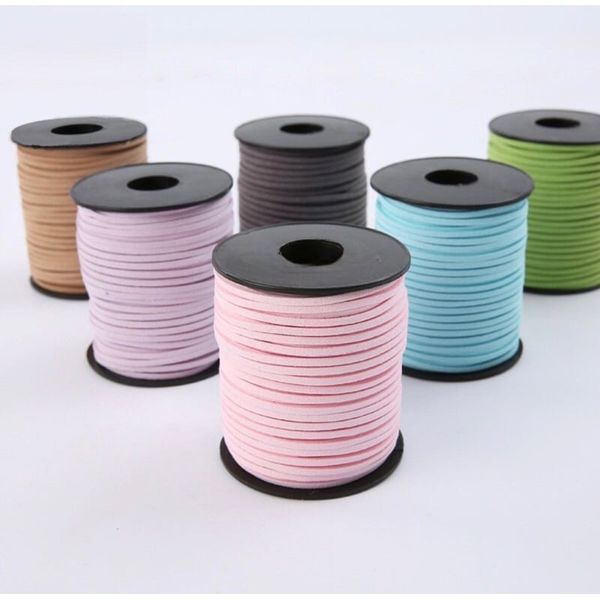 (Lẻ 5 mét) Cuộn dây nhung - Cuộn dây da lộn - Làm đồ handmade - Trang trí bó hoa, hộp quà