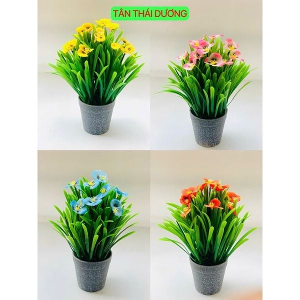 Hoa Giả - Chậu Hoa Giả - Chậu hoa thuỷ tiên giả trang trí nhà cửa - Decor siêu đẹp