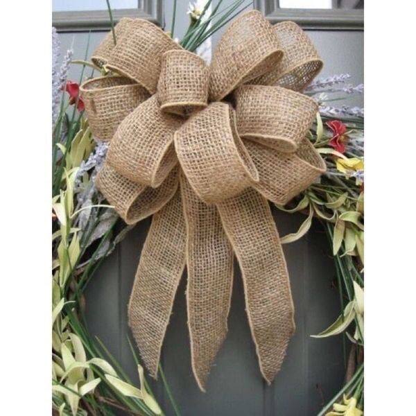 Ruy băng vải bao bố - Làm đồ handmade, thắt nơ hộp quà - Decor trang trí kiểu Vintage - 4cm x 5 mét