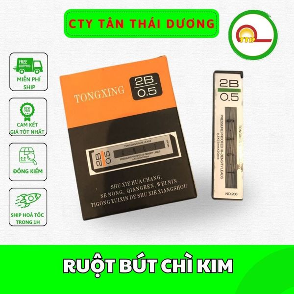 RUỘT BÚT CHÌ KIM, BÚT CHÌ BẤM 2B 0.5MM