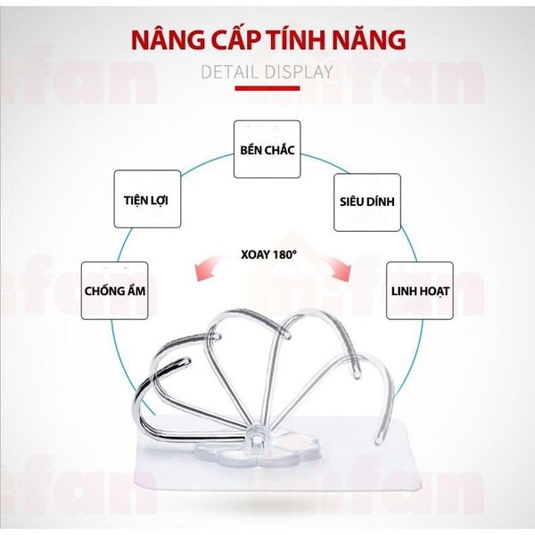 (COMBO 100c ) MÓC DÁN TƯỜNG . SIÊU DÍNH - SIÊU CHỊU LỰC.