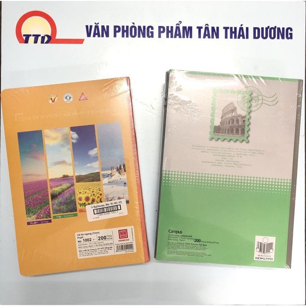 Vở Kẻ Ngang 200 trang Hồng Hà, Campus, Vở Học Sinh - Giao màu ngẫu nhiên