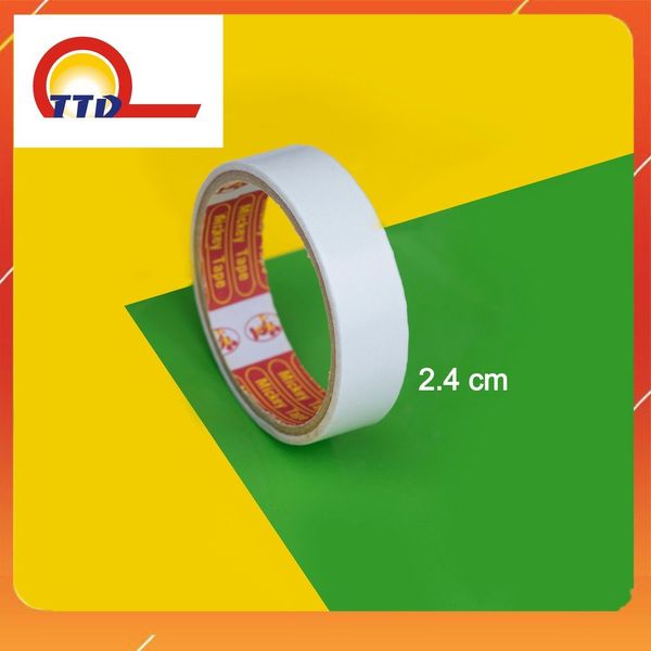 Băng Dính 2 Mặt Trắng Các Kich thước Dài 4 mét