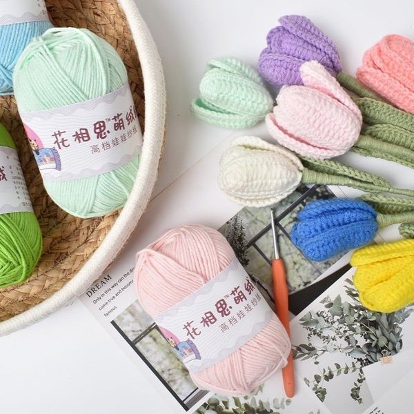 Set 12 Cuộn Len Nhiều Màu Làm Đồ Handmade, làm gấu bông cực đẹp
