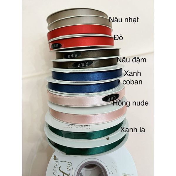 Ruy băng lụa 1cm*45met - loại đẹp - đủ màu