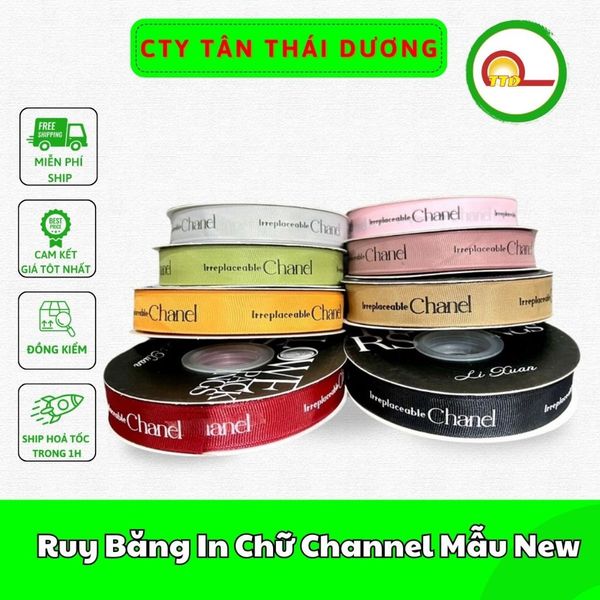 Ruy Băng In Chữ Channel Mẫu New - Hot - Cuộn 2,5Cm*45M