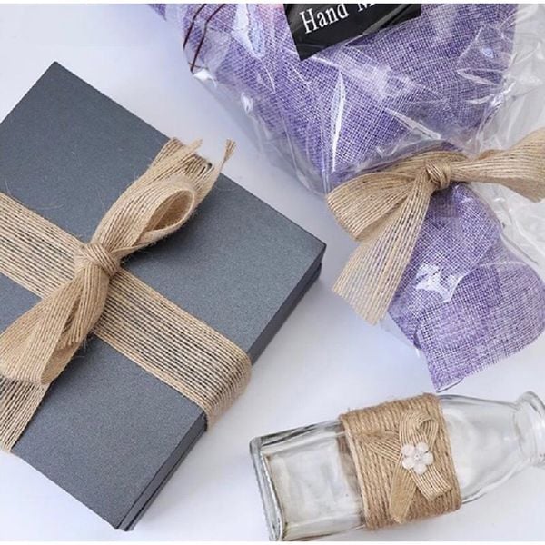 Ruy băng sợi đay, làm đồ handmade - Thắt nơ kiểu Vintage - Dài 10 Mét