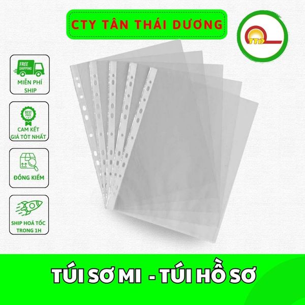 TÚI SƠ MI LỖ A4 - TÚI HỒ SƠ LỖ A4- 11 LỖ