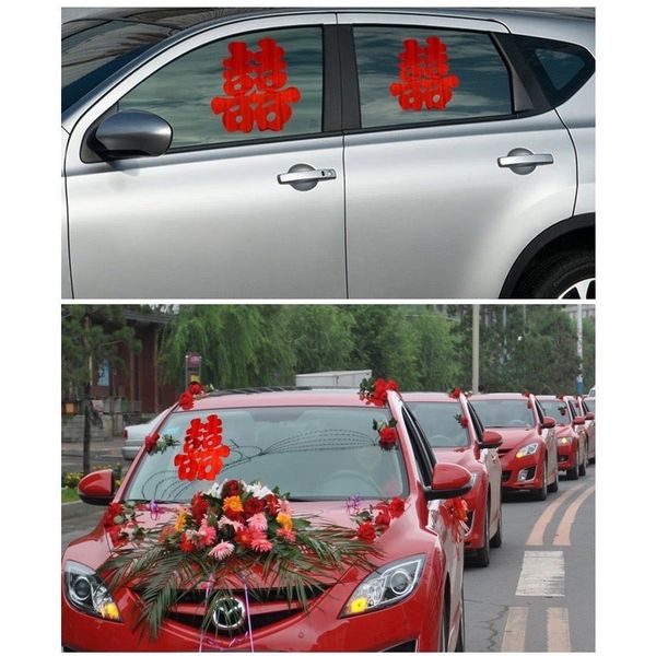 Set 10 Chữ Hỷ Dán Xe Đám Cưới, Dán Tường, Trang Trí Phòng Cưới