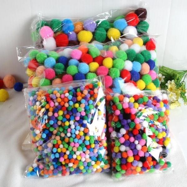 Túi 1000 hạt pompom bằng bông , trang trí , dụng cụ học tập