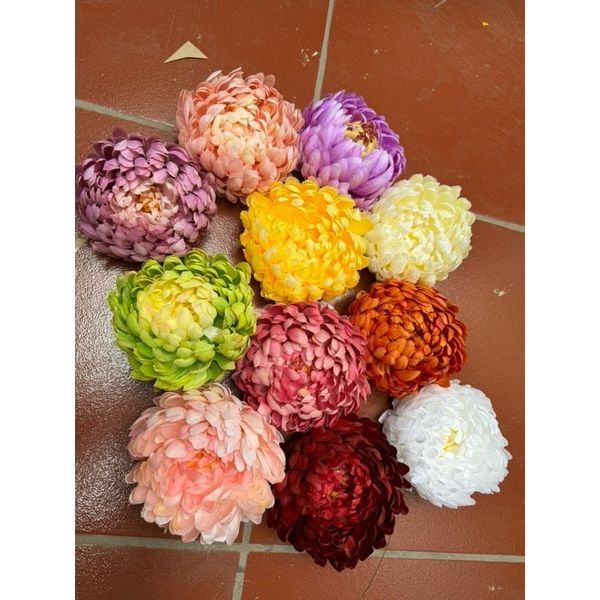 Đầu bông hoa cúc đại đoá giả đường kính 12cm