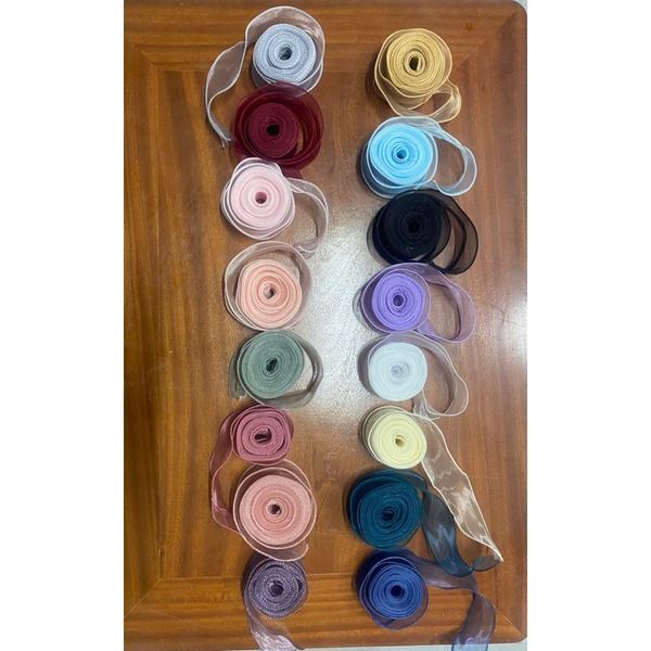 Ruy băng voan viền sóng biển - bản 4cm*9Met (loại không lõi)