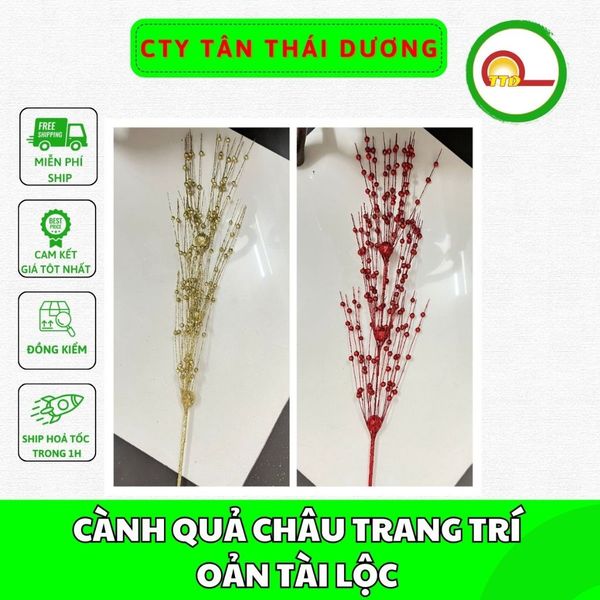 CÀNH QUẢ CHÂU TRANG TRÍ OẢN TÀI LỘC - MÂM NGỦ QUẢ NGÀY TẾT