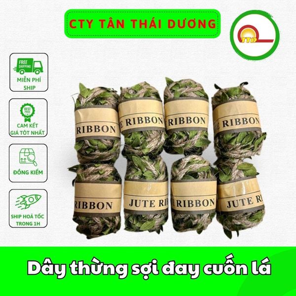 Dây thừng sợi đay cuốn lá 3met Phong Cách Vintage Trang Trí Đám Cưới