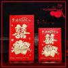 Set 6 chiếc Lì Xì chữ Hỷ dùng trong đám cưới, lễ trao duyên - Lì xì chữ Hỷ may mắn - Decor trang trí phòng cưới