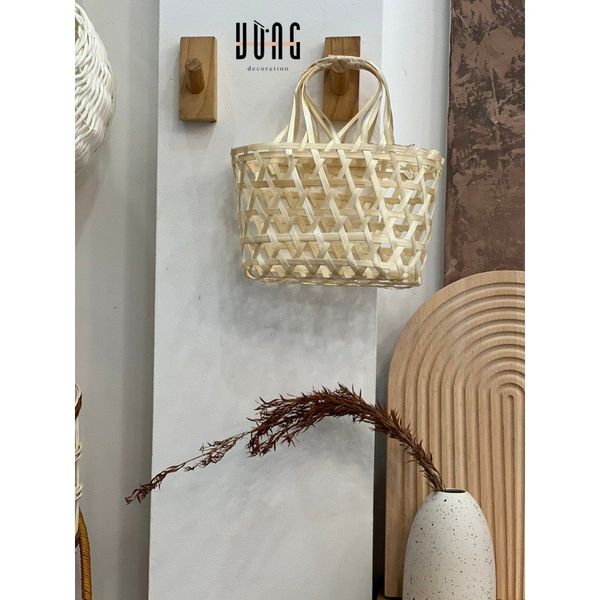 Giỏ quà mây tre đan đựng quà tặng, decor giỏ quà, trang trí cực đẹp