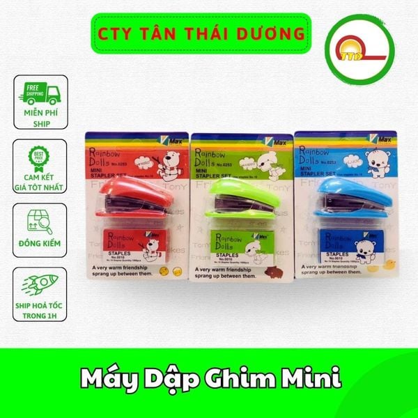 Máy Dập Ghim Mini Cute Kèm Hộp Ghim