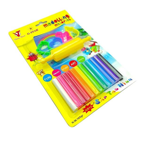 Đất Sét - Đất Nặn 12 Màu Có Khuôn Hàng Thái Lan