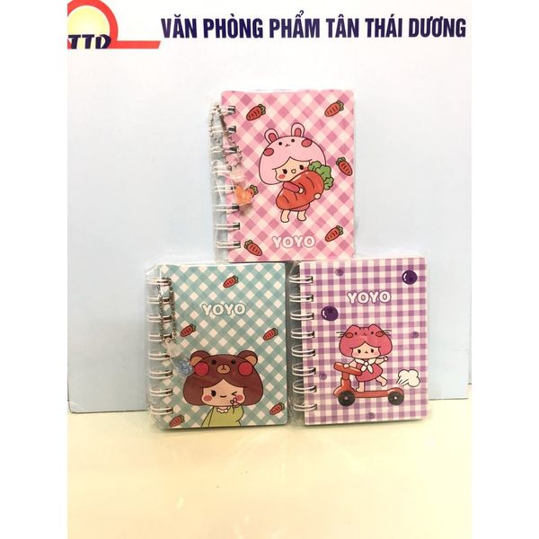 SỔ TAY BÌA NHỰA ,NHỠ , NHỎ, HÌNH CÔ GÁI.