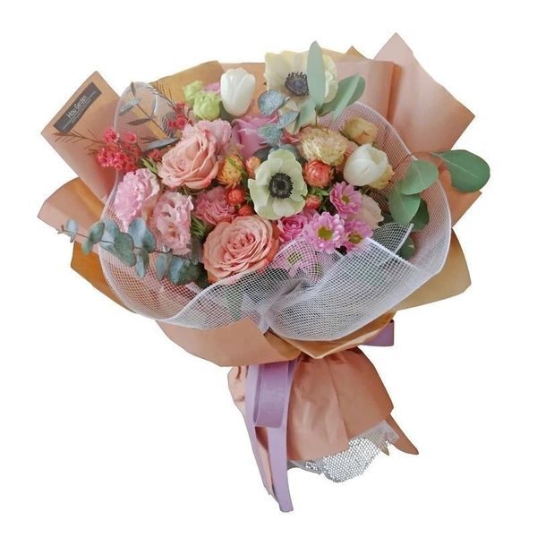 Giấy Gói Hoa - Lưới Gói Hoa - Lưới thô bó hoa kiểu Hàn Quốc , Trang trí giỏ quà ( cuộn 5met)