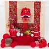 Vải chăn con công decor trang trí phong cách vintage, decor Tết, trải bàn (Khổ 1,6m x 83cm)