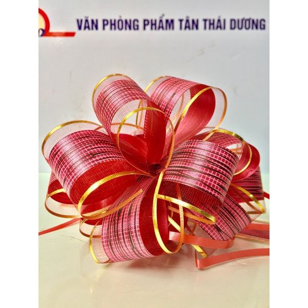 (SET 5C VÀ 10C) NƠ RÚT TÚ CẦU VIỀN VÀNG - TRANG TRÍ QUÀ TẶNG