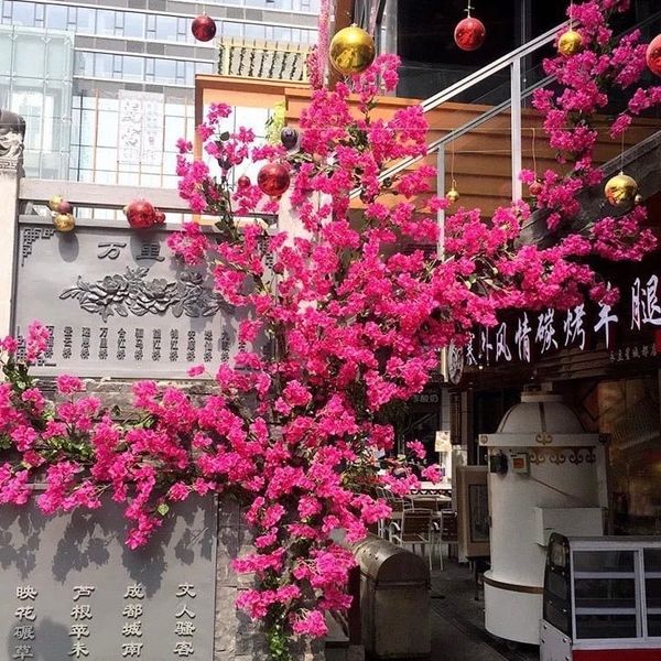 Hoa giả - Cành hoa giấy giả decor trang trí nhà cửa, sân vườn cực đẹp