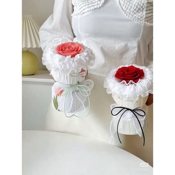 Tập 20 tờ Cốt giấy bìa mini gói hoa 1 bông - Định hình bó hoa - Gói hoa tươi, hoa sáp cực đẹp