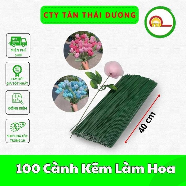 SỈ - LẺ CÀNH KẼM LÀM HOA 40 CM - Làm Hoa Giấy Nhún 40cm