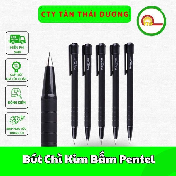 Bút Chì Kim Bấm Pentel A255 - Ngòi 0.5mm loại tốt