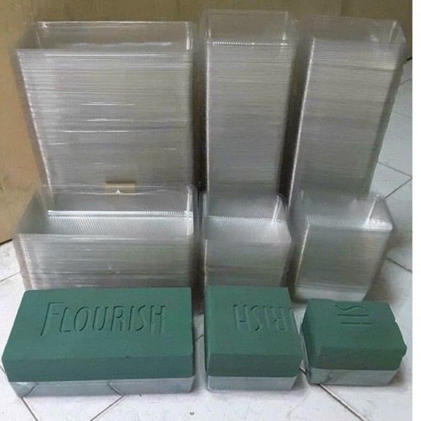 Khay nhựa - Khay mica đựng xốp cắm hoa tươi tiện lợi - khay mika