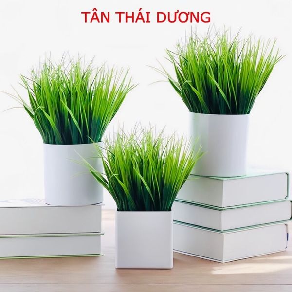 Cụm cỏ giả - Decor trang trí nhà cửa - Cây hoa giả trang trí