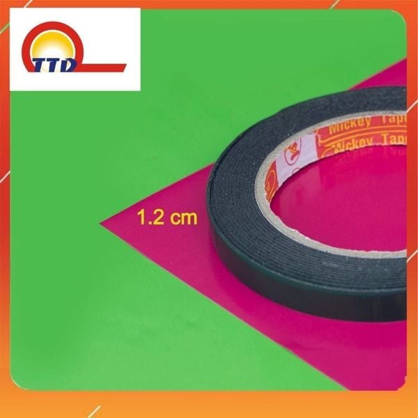 (Sỉ 1 lốc) Băng dính xốp xanh 2 mặt, xốp đen _Siêu dính_Chịu nhiệt