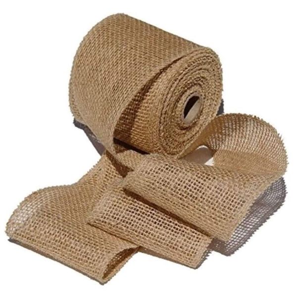 Ruy băng vải bao bố - Làm đồ handmade, thắt nơ hộp quà - Decor trang trí kiểu Vintage - 4cm x 5 mét