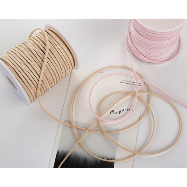 (Lẻ 5 mét) Cuộn dây nhung - Cuộn dây da lộn - Làm đồ handmade - Trang trí bó hoa, hộp quà