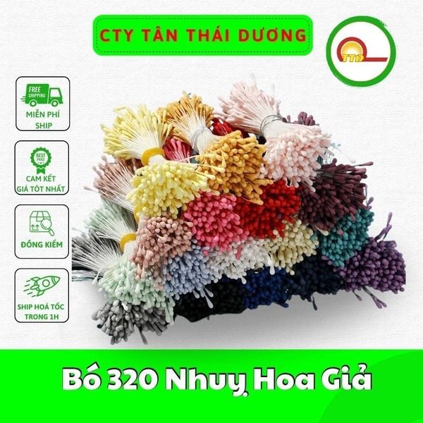 Bó 320 Nhuỵ Hoa Giả Làm Hoa Handmade, Trang Trí Tiệc Cưới, Trang Trí Nhà Cửa