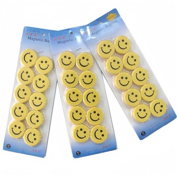 Set 10 viên nam châm mặt cười - nam châm dính bảng siêu dính