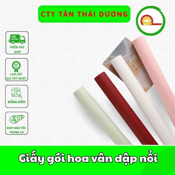 Giấy gói hoa vân dập nổi - mẫu mới nhất - tập 10 tờ