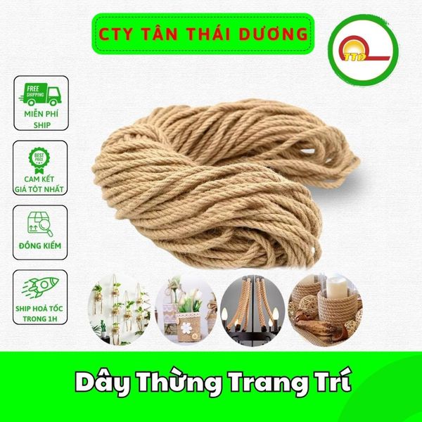 Dây Thừng Trang Trí - Dây Đay, Day Cói Trang Trí, Treo Ảnh - Quần Lọ Hoa. Gói Quà, Đồ Lưu Niệm