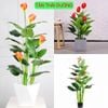 Cây Giả - Cây hoa rum, Cây thiên điểu, Cây môn hồng trang trí nhà cửa - Cây giả decor