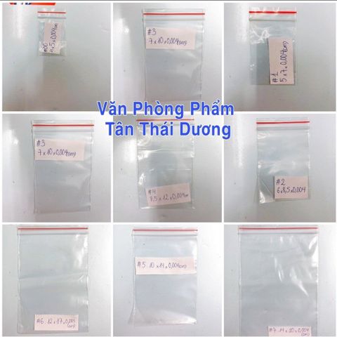 100Gr Túi Zip, Túi Miết Trong Suốt Từ Số 00 - Số 7_Loại Dày Đẹp_Tiện Dụng