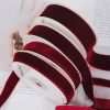 (Lẻ 5 mét) Ruy băng vải nhung làm nơ thắt hộp quà - Decor trang trí cây thông, vòng nguyệt quế giáng sinh