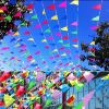Dây cờ đuôi nheo , cờ dây tam giác loại dày đẹp 10met*30lá , cờ dây trang trí trường học