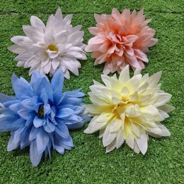 Hoa giả - Đầu bông hoa Cúc Pha Lê bằng lụa - Đầu bông hoa giả trang trí nhà cửa, trang trí tháp oản - Decor giỏ quà Tết