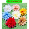 Hoa giả - Đầu bông hoa Cúc Pha Lê bằng lụa - Đầu bông hoa giả trang trí nhà cửa, trang trí tháp oản - Decor giỏ quà Tết