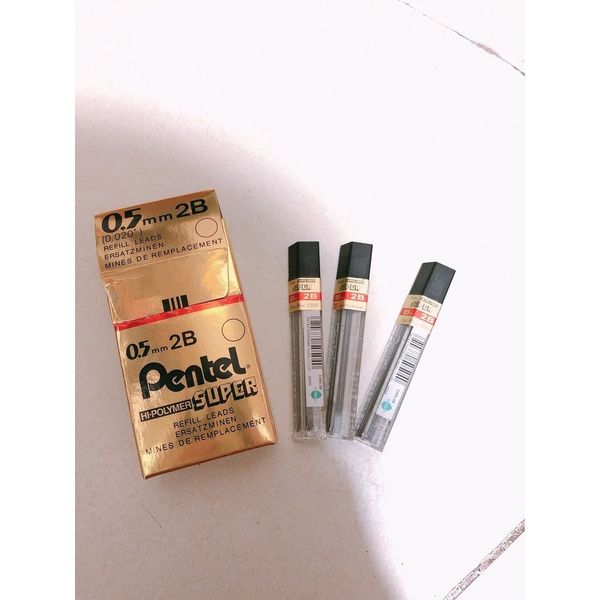 Ruột Chì Kim Pentel Hi-Polymer Super 2B Ngòi 0.5mm
