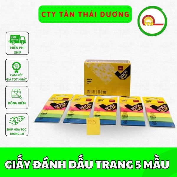 GIẤY ĐÁNH DẤU TRANG 5 MẦU , Giấy phân trang mũi tên